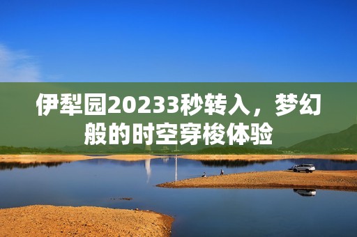 伊犁园20233秒转入，梦幻般的时空穿梭体验