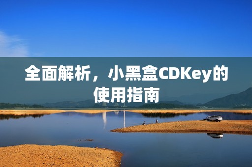 全面解析，小黑盒CDKey的使用指南